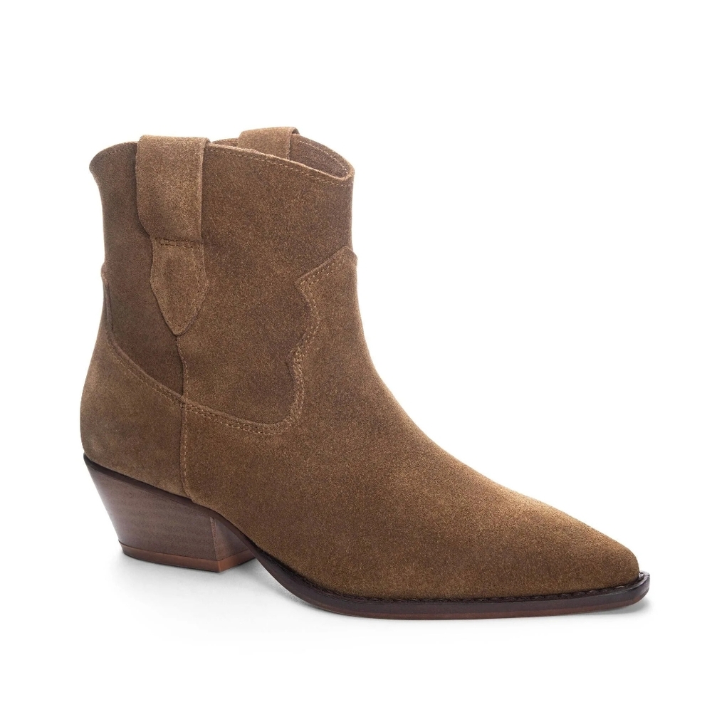 Chinese Laundry Suede Leather Ankle Boots Western Pull On - Picture 2 of 6